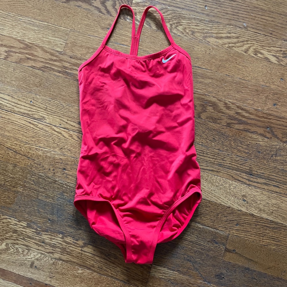 Nike Girls' Skinny-Strap One-Piece Swimsuit. Size M (10-12)